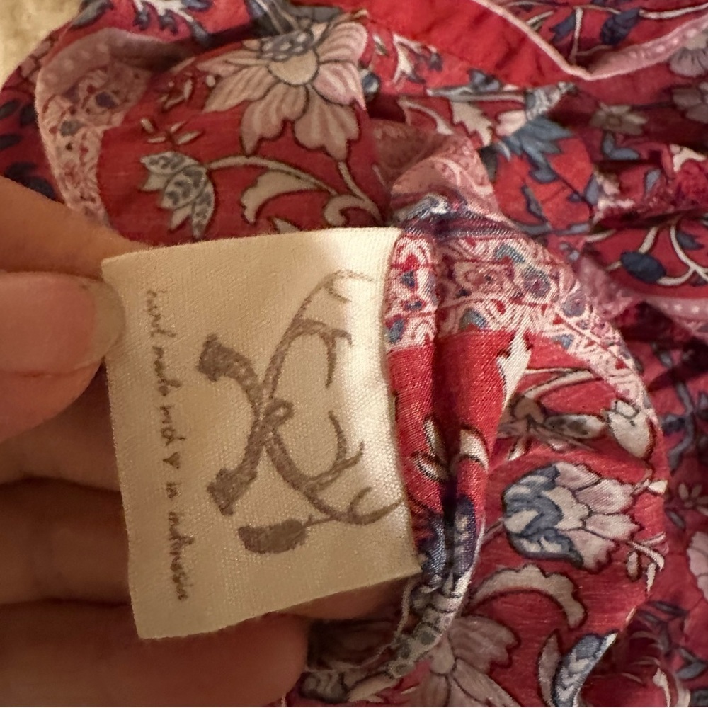 Vintage Spell & The Gypsy Folk Town Blouse Wine size XS - Picture 11 of 11